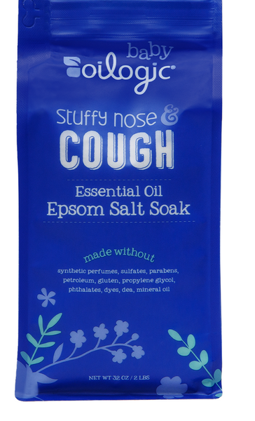 Oilogic Baby Stuffy Nose & Cough Essential Oil Epsom Salt Soak -- 2 lbs