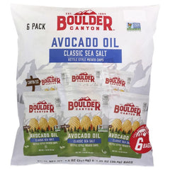 Boulder Canyon Avocado Oil Kettle Style Potato Chips Classic Sea Salt -- 6 Pack
