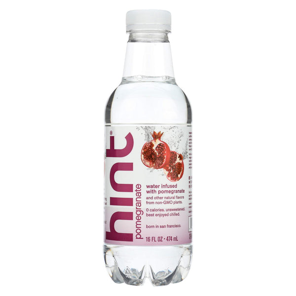 Hint Water - Unsweetened Pomegranate - Case Of 12 - 16 Fl Oz