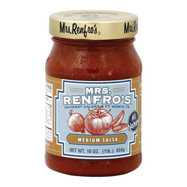 Mrs. Renfro's Fine Foods Salsa, Medium - Case Of 6 - 16 Oz.