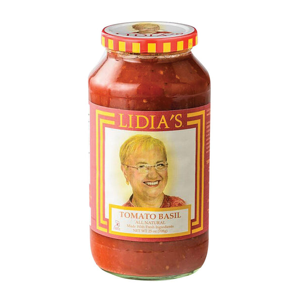 Lidia's Pasta Sauce - Tomato Basil - Case Of 6 - 25 Fl Oz.
