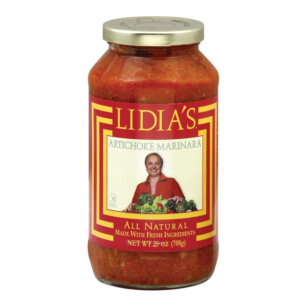 Lidia's Pasta Sauce - Artichoke Marinara - Case Of 6 - 25 Fl Oz.