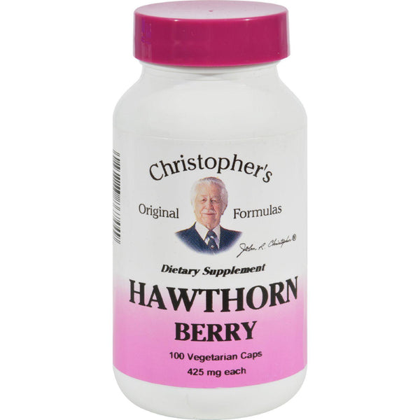 Dr. Christopher's Hawthorn Berries - 540 Mg - 100 Vegetarian Capsules