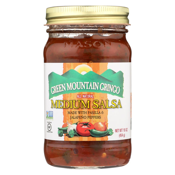 Green Mountain Gringo Salsa - Medium - Case Of 6 - 16 Oz.