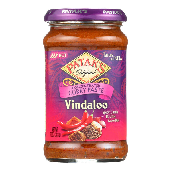 Pataks Concentrated Curry Paste Vindaloo Hot - Case Of 6 - 10 Oz