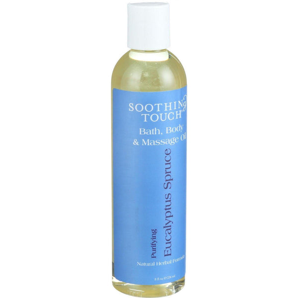 Soothing Touch Bath Body And Massage Oil - Purifying - Eucalyptus Spruce - 8 Oz