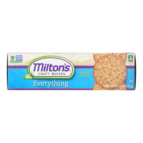 Miltons Gourmet Baked Crackers - Everything - Case Of 12 - 8.3 Oz.