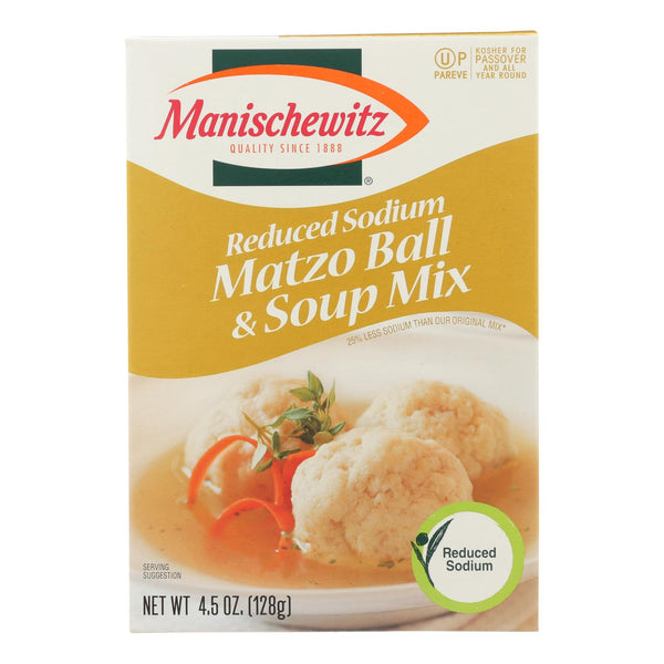 Manischewitz - Matzo Ball And Soup Mix - Low Sodium - Case Of 12 - 4.5 Oz