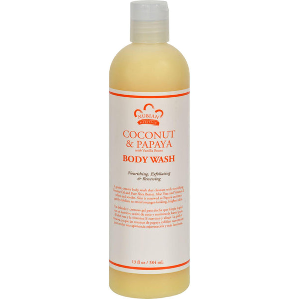 Nubian Heritage Body Wash Coconut And Papaya - 13 Fl Oz