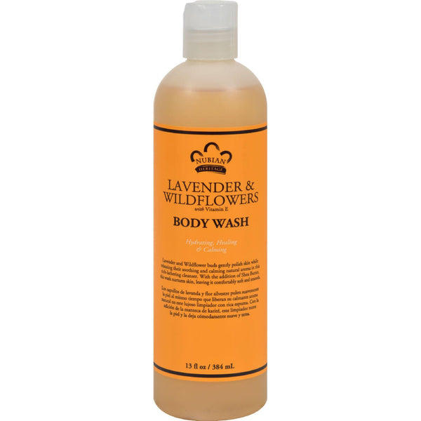 Nubian Heritage Body Wash With Shea Butter Lavender And Wildflowers - 13 Fl Oz