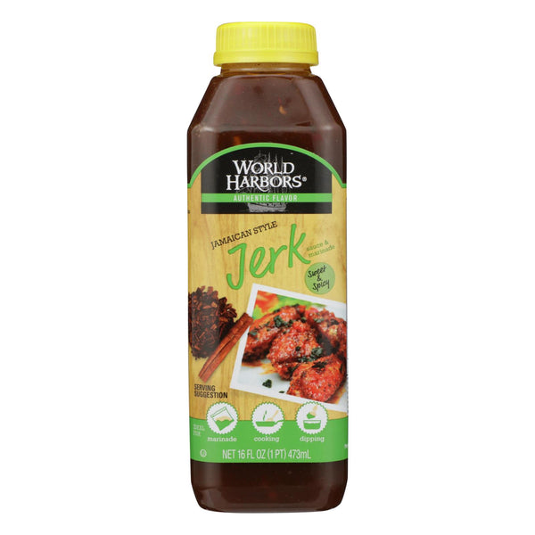 World Harbor Jamaican Style Jerk Marinade And Sauce - Case Of 6 - 16 Fl Oz.