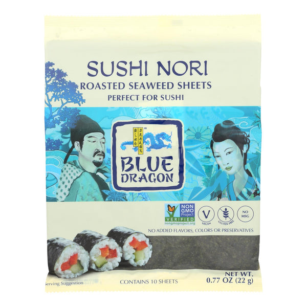 Blue Dragon Sushi Nori - Case Of 10 - .77 Oz