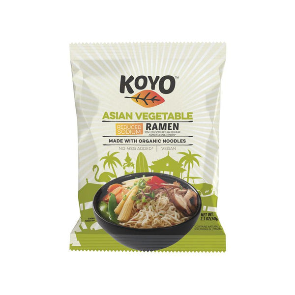 Koyo Ramen - Reduced Sodium Asian Vegetable - Case Of 12 - 2.1 Oz.