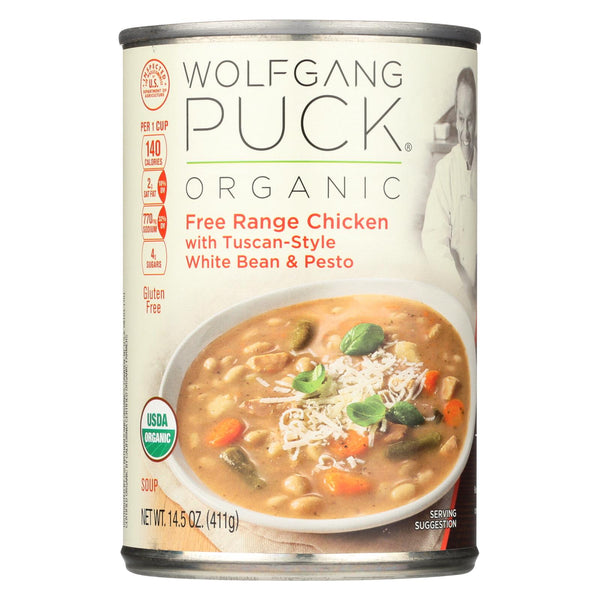 Wolfgang Puck Organic Soup - Wheat, Bean And Pesto - Case Of 12 - 14.5 Oz.