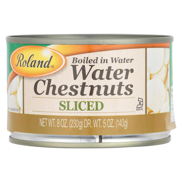 Roland Water Chestnuts - Sliced - Case Of 24 - 8 Oz.