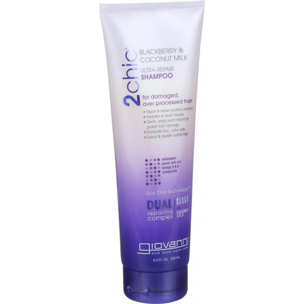 Giovanni Hair Care Products Shampoo - 2chic - Ultra Repair - Blackberry And Coconut Milk - 8.5 Oz