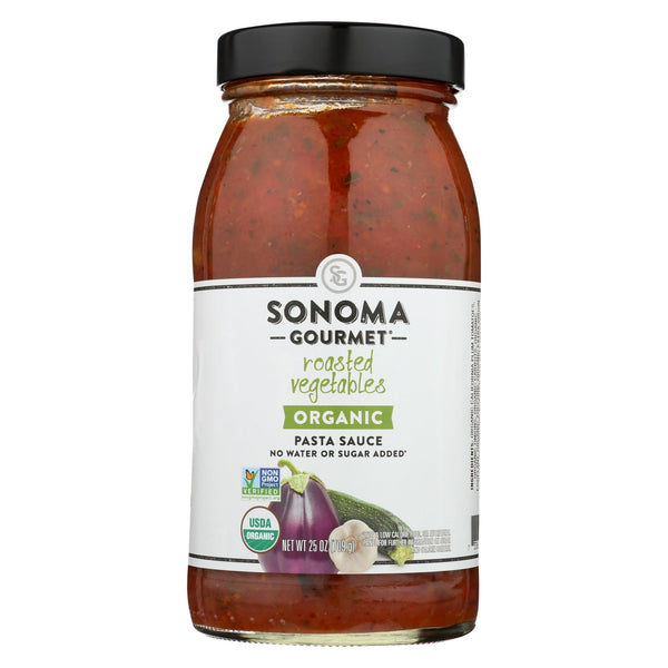 Sonoma Gourmet Organic Pasta Sauce - Roasted Vegetables - Case Of 6 - 25 Oz.