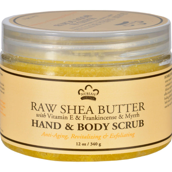 Nubian Heritage Hand And Body Scrub - Raw Shea And Frankincense - 12 Oz