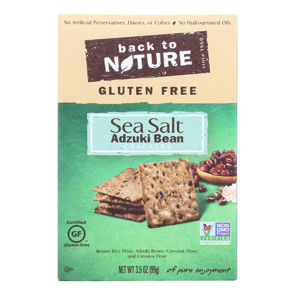 Back To Nature Crackers - Adzuki Bean And Sea Salt - Case Of 12 - 3.5 Oz.