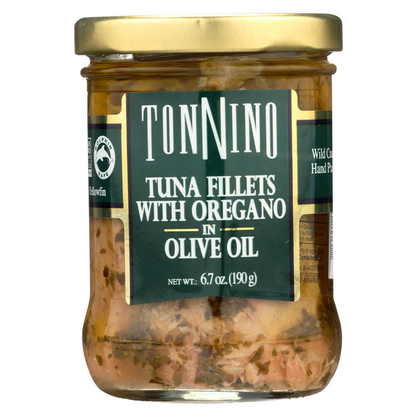 Tonnino Tuna Fillets - Oregano, Olive Oil - Case Of 6 - 6.7 Oz.