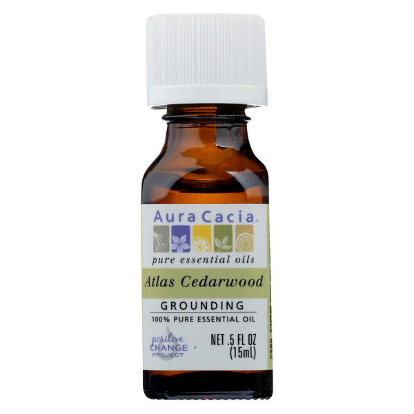 Aura Cacia Essential Oil - Atlas Cedar Wood - 0.5 Fl Oz.