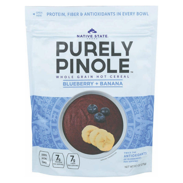 Purely Pinole Cereal - Blueberry And Banana - Case Of 6 - 9.7 Oz.