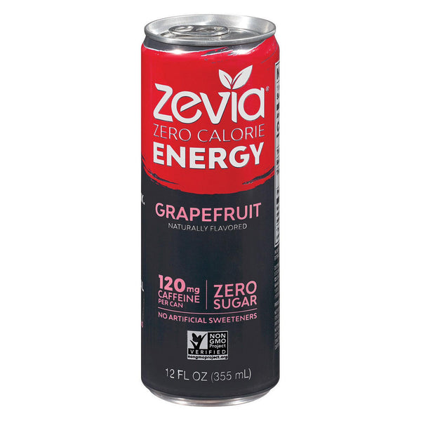 Zevia Zero Calorie Energy Drink - Grapefruit - Case Of 12 - 12 Fl Oz