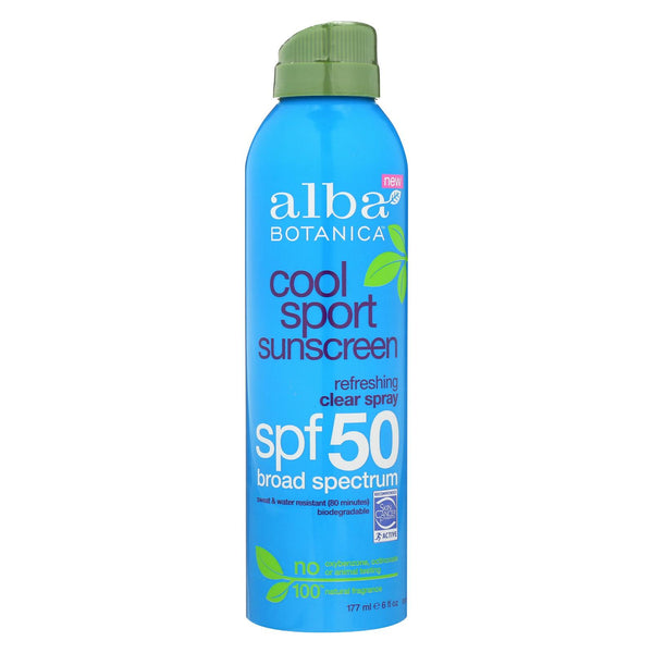 Alba Botanica Sunscreen - Cool Sport - Spf 50 - 6 Fl Oz