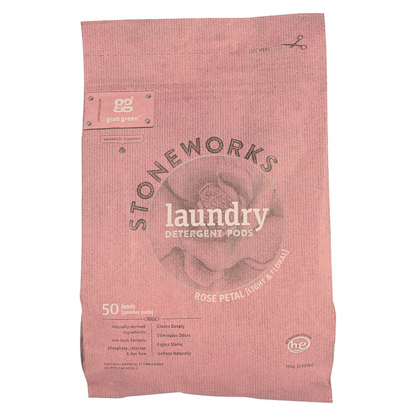 Stoneworks Laundry Detergent Pods - Rose - Case Of 6 - 50 Count