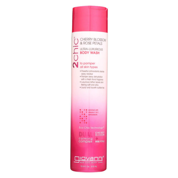 Giovanni Hair Care Products 2chic - Bodywash - Cherry Blossom And Rose Petals - 10.5 Fl Oz