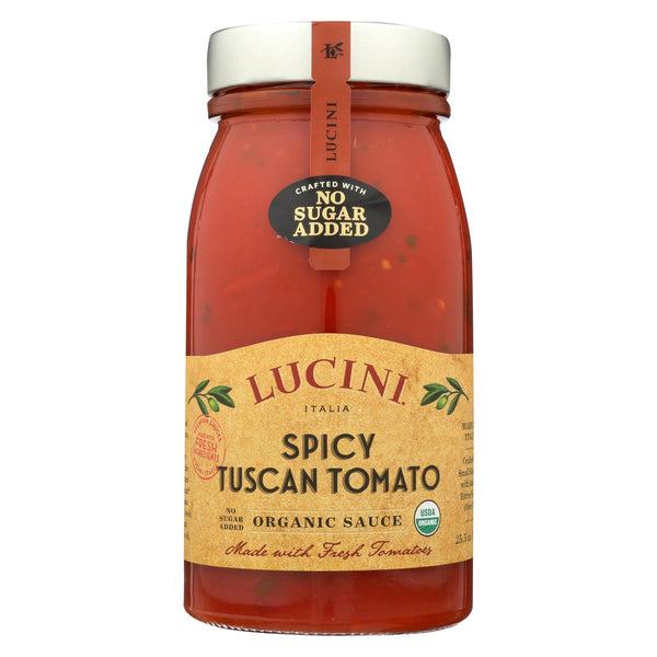 Lucini Italia Spicy Tuscan Tomato Sauce - Case Of 6 - 25.5 Fl Oz.