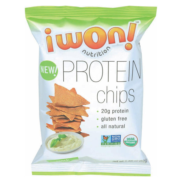 I Won! Nutrition Co Chips - Organic - Ranch - Protein - Case Of 8 - 1.5 Oz