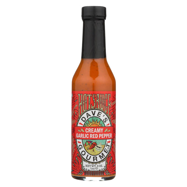 Dave's Gourmet Hot Sauce - Creamy Garlic Red Pepper - Case Of 6 - 8 Fl Oz