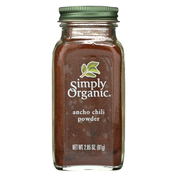 Organic Ancho Chili Powder From Simply Organic - Case Of 6 - 2.85 Oz