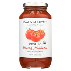 Dave's Gourmet - Organic Pasta Sauce - Hearty Marinara - Case Of 6 - 25.5 Oz.