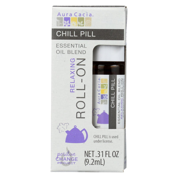 Aura Cacia Chill Pill - Roll On - Oil - Case Of 4 - .31 Fl Oz