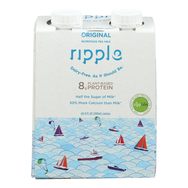 Ripple Foods Ripple Aseptic Original, Plant Based With Pea Protein - Case Of 4 - 4-8 Fz
