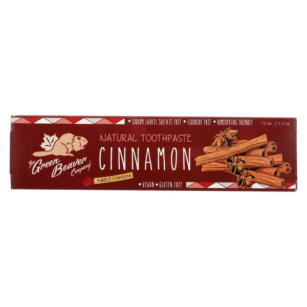 Green Beaver,the Toothpaste - Cinnamon Toothpaste - Case Of 1 - 2.5 Fl Oz.