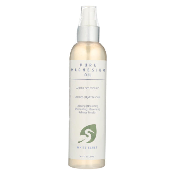 White Egret Pure Magnesium Oil, 72 Ionic Minerals - 1 Each - 8 Fz