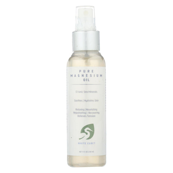 White Egret Pure Magnesium Oil With 73 Ionic Minerals - 1 Each - 4 Fz