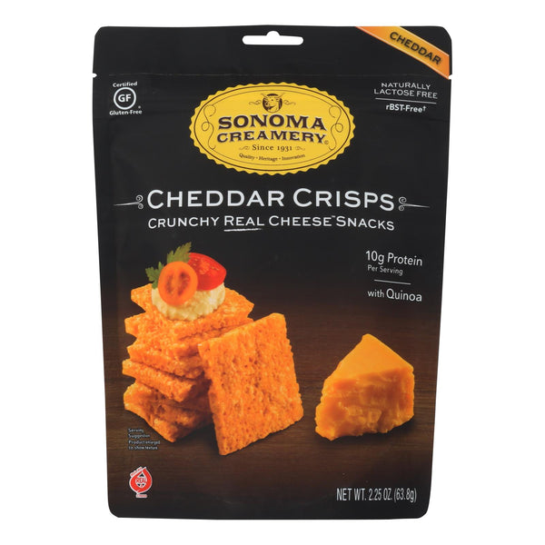 Sonoma Creamery Cheddar Crisps - Case Of 12 - 2.25 Oz
