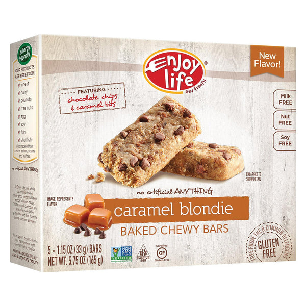 Enjoy Life Snack Bar - Caramel Blondie - Case Of 6 - 5.75 Oz.