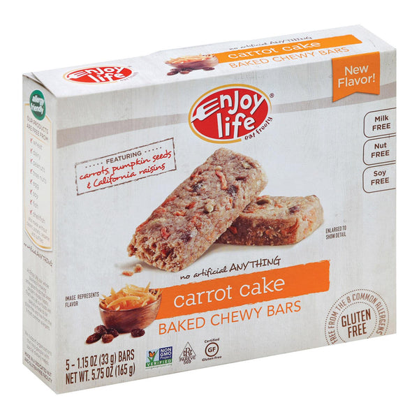 Enjoy Life Snack Bar - Carrot Cake - Case Of 6 - 5.75 Oz.