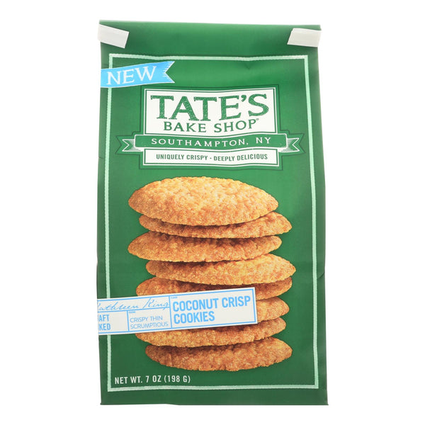 Tate's Bake Shop Coconut Crisp Cookies - Case Of 12 - 7 Oz