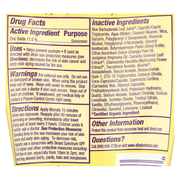 Alba Botanica Sunscreen - Spf 50 Broad Spectrum - Case Of 1 - 4 Oz.