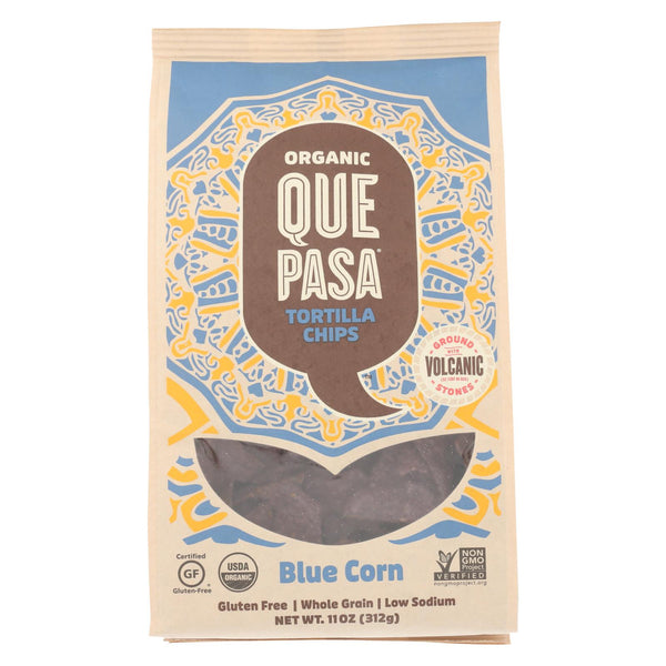 Que Pasa - Tort Chips Blue - Case Of 12 - 11 Oz