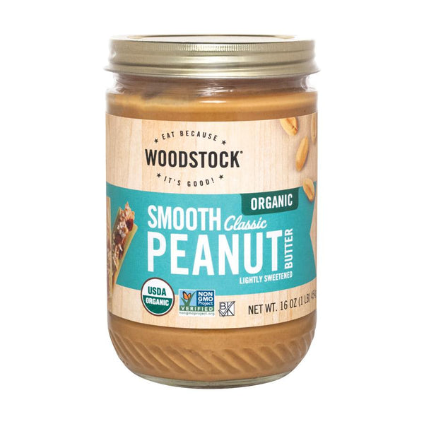 Woodstock Organic Classic Peanut Butter - Smooth - 16 Oz