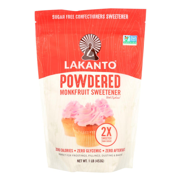 Lakanto Powdered Monkfruit Sweetener With Erythritol - Case Of 8 - 1 Lb
