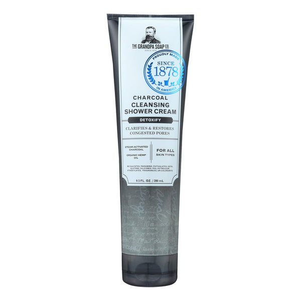 Grandpa Soap - Shower Cream Charcoal - 1 Each - 9.5 Oz