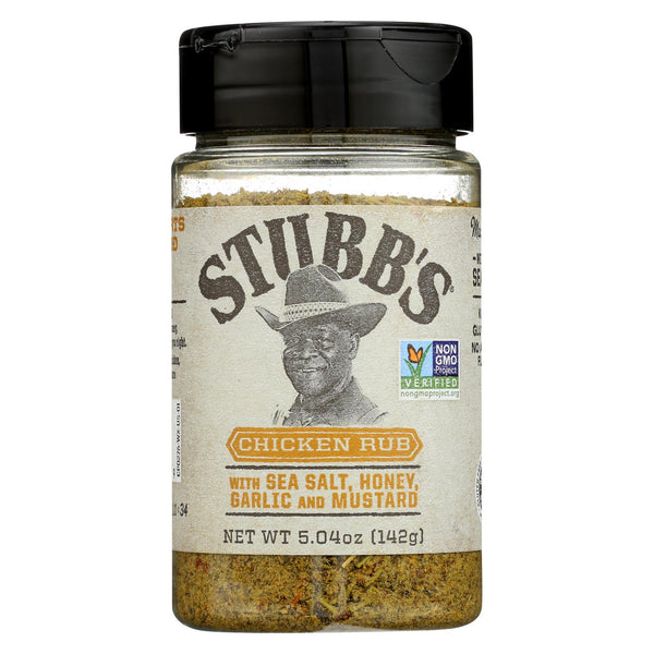 Stubb's Chicken Rub With Sea Salt Honey Garlic And Mustard - Case Of 6 - 5.04 Oz